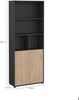 Dmora Bücherregal Arancio, Büroregal, Mobiler Buchhalter, Bücherbrett, 80x34 h205 cm, Eiche und Grau Bild 3