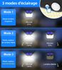 ABC Solar - Außenleuchte mit Bewegungsmelder, 248 LEDs, wasserdicht, IP65, 270° Abstrahlwinkel, sicher, kabellos, 4er - Pack Bild 3