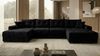 Ecksofa MODENA 320 cm x 185 cm – Stoff: VELUTTO Schwarz 20 Farbe: Schwarz Bild 3