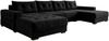 Ecksofa MODENA 320 cm x 185 cm – Stoff: VELUTTO Schwarz 20 Farbe: Schwarz Bild 4