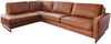 KAWOLA Ecksofa VILNIUS 3-Sitzer mit Recamiere links Lederfaserstoff cognac 85 x 217 x 290 cm Bild 3