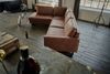 KAWOLA Ecksofa VILNIUS 3-Sitzer mit Recamiere links Lederfaserstoff cognac 85 x 217 x 290 cm Bild 4