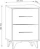 AX LIVING Beistelltisch mit Stauraum Fabriani Eiche Riviera 47,5 cm Bild 2