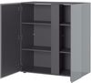 Germania Kommode 2526-587 GW-Mesa, in Graphit/Silbergrau, mit Glasauflage, 94 x 103 x 43 cm (BxHxT) Bild 3