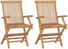 vidaXL Gartenstühle 2 Stk. Klappbar Massivholz Teak 41999 Bild 2