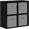 vidaXL Sideboard mit Schubladen Schwarz Eichen-Optik 49,5 x 22 x 47 cm 8000525 Bild 2