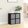 vidaXL Sideboard mit Schubladen Schwarz Eichen-Optik 49,5 x 22 x 47 cm 8000525 Bild 4
