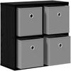 vidaXL Sideboard mit Schubladen Schwarz Eichen-Optik 49,5 x 22 x 47 cm 8000525 Bild 5