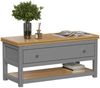 Couchtisch Vikla Anthrazit/Eiche 100 x 40 cm mit ausklappbarer Tischplatte Vicco Bild 5