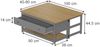 Couchtisch Vikla Anthrazit/Eiche 100 x 40 cm mit ausklappbarer Tischplatte Vicco Bild 2