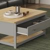 Couchtisch Vikla Anthrazit/Eiche 100 x 40 cm mit ausklappbarer Tischplatte Vicco Bild 4