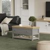 Couchtisch Vikla Anthrazit/Eiche 100 x 40 cm mit ausklappbarer Tischplatte Vicco Bild 3