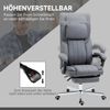 Bürostuhl B 61 x T 65 x H 105-113 cm, Polyester in Leinenoptik, höhenverstellbar mit Massage, 1 St. Bild 5