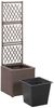 vidaXL Hochbeet mit Rankgitter 1 Topf 30 x 30 x 107 cm Poly Rattan Braun 46936 Bild 4