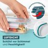 GOURMETmaxx Frischhaltedose, Glas, (6-tlg), mit 4-fach-Klickverschluss Spülmaschinengeeignet Bild 4