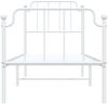 vidaXL Bettgestell mit Kopf- und Fußteil, Metall, Weiß, 75x190 cm Bild 5