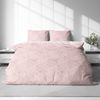 Visaggio Bettwäsche 100% Baumwolle Bettbezug Set in 6 Größen fein gewebt, Renforcé, 3 teilig, modernes Rauten Design in Rosa Weiß Bild 4