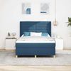vidaXL Boxspringbett mit LED-Lichtleisten Blau 140 x 200 cm Stoff 3343636 Bild 4