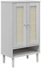 vidaXL Schuhschrank SENJA Rattan-Optik Weiß 59,5x35x107cm Kiefernholz 358050 Bild 2