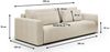Sofa 3-Sitzer mit Schlaffunktion CHAIRA Stoff Curio Schwarz Bild 4