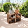 Holzkisten Regal 4er Set 50 x 40 x 30cm mit Ablage kurz Bild 5