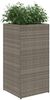 vidaXL Pflanzkübel 2 Stk. Grau 40x40x80 cm Poly Rattan 3210521 Bild 4