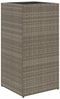 vidaXL Pflanzkübel 2 Stk. Grau 40x40x80 cm Poly Rattan 3210521 Bild 5