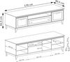 AX LIVING TV Lowboard Nymphen Cashmere 75 Zoll 1 Schublade 2 Türen MDF Eiche Bild 5