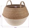 vidaXL Pflanzenkübel mit Griffen 2 pcs Weiß Ø 45 x 36 cm 100% Seegras 42012271 Bild 5