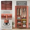 skølm 'Atria' Kleiderschrank, Metall, 170x45x80 cm, terrakotta, Garderobe mit 4 Fächern und 2 Kleiderstangen Bild 3