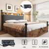 Bett 140x190 cm mit Stauraum und LED-Beleuchtung – Smart-Himmelbett mit USB- und Type-C-Anschlüssen Bild 5