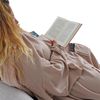 Ärmeldecke Kuscheldecke XXL TV-Decke Wohndecke und Fuß- + Handytasche Taupe Bild 3