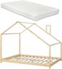 Hausbett Siuntio mit Matratze 140x200cm Natur [en. casa] Bild 2