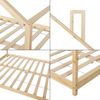Hausbett Siuntio mit Matratze 140x200cm Natur [en. casa] Bild 5