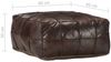 vidaXL Pouf Dunkelbraun 60 x 60 x 30 cm Echtes Ziegenleder 248133 Bild 3