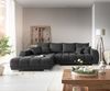 Ecksofa Josea 300x220 cm Mikrofaser Schwarz Recamiere links Bild 2