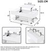 KLAM HOME Couchtisch Moderner Lift-Couchtisch mit LED-Beleuchtung und Stauraum (Höhenverstellbarer Wohnzimmertisch in Hochglanz Weiß), Intelligenter Beistelltisch mit App-Steuerung Bild 2