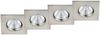 4er SET IP65 LED Deckeneinbaustrahler Silber matt eckig, dimmbar, 8,5cm Bild 2