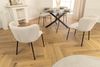 riess-ambiente Esszimmerstuhl LYON beige / schwarz · Polsterstuhl mit Cord-Bezug (Einzelartikel, 1 St), pulverbeschichtete Metall-Beine · Küche · Scandinavian · Retro-Design Bild 4