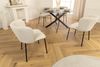 riess-ambiente Esszimmerstuhl LYON beige / schwarz · Polsterstuhl mit Cord-Bezug (Einzelartikel, 1 St), pulverbeschichtete Metall-Beine · Küche · Scandinavian · Retro-Design Bild 3