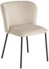 riess-ambiente Esszimmerstuhl LYON beige / schwarz · Polsterstuhl mit Cord-Bezug (Einzelartikel, 1 St), pulverbeschichtete Metall-Beine · Küche · Scandinavian · Retro-Design Bild 2