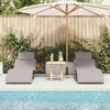vidaXL Sonnenliege mit Kissen 2 pcs Taupe Massivholz Akazie 4107098 Bild 3