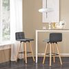 SoBuy FST50-DGX2 Barhocker 2er Set, Stoff, Lackiert, Dunkelgrau, 69,2 x 92 x 44 cm Bild 2