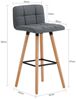 SoBuy FST50-DGX2 Barhocker 2er Set, Stoff, Lackiert, Dunkelgrau, 69,2 x 92 x 44 cm Bild 3
