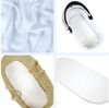 BabyLux Spannbettlaken Musselin Set – 3er Pack 40x80 cm für Kinderwagen Stubenwagen Babybett, Gummizug: ja, z12 Grün-Weiß-Wald Bild 3