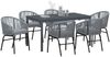 vidaXL Garten Essgruppe 7 pcs Grau Poly-Rattan 3378826 Bild 3