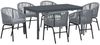 vidaXL Garten Essgruppe 7 pcs Grau Poly-Rattan 3378826 Bild 2