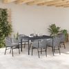 vidaXL Garten Essgruppe 7 pcs Grau Poly-Rattan 3378826 Bild 4