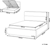 Bett mit Stauraum BONIFACIO Kunstleinen Grau 160 x 200 cm Bild 2