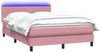 vidaXL Boxspringbett mit Matratze & LED Rosa 160x210 cm Samt 3317084 Bild 3